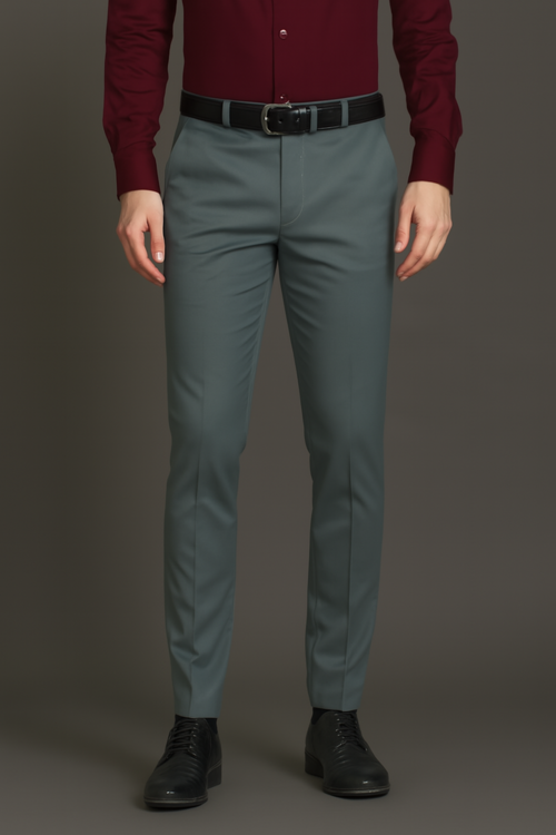 Men Formal Pant-Slate Grey (Size-26)