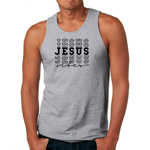 Mens Fitness Tank Top Graphic T-shirt Jesus Vibes