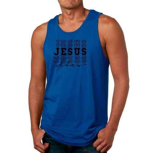 Mens Fitness Tank Top Graphic T-shirt Jesus Vibes