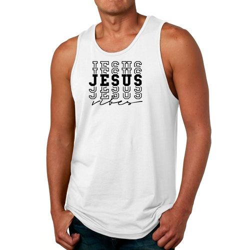 Mens Fitness Tank Top Graphic T-shirt Jesus Vibes