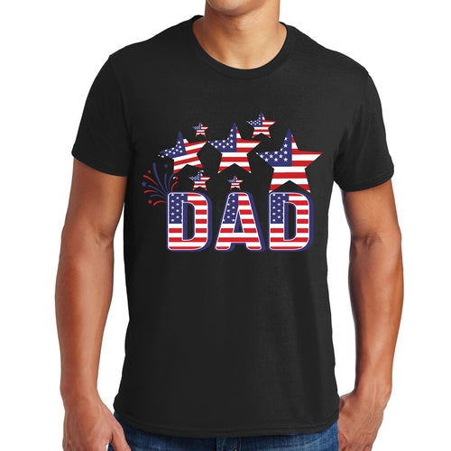 Mens Graphic T-Shirt Dad Independence Day 4th of July Celebration