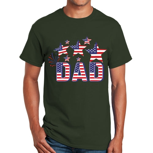 Mens Graphic T-Shirt Dad Independence Day 4th of July Celebration
