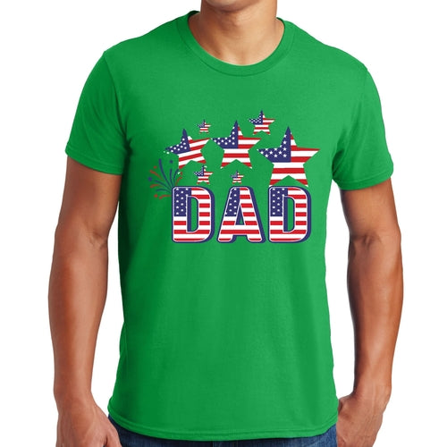Mens Graphic T-Shirt Dad Independence Day 4th of July Celebration
