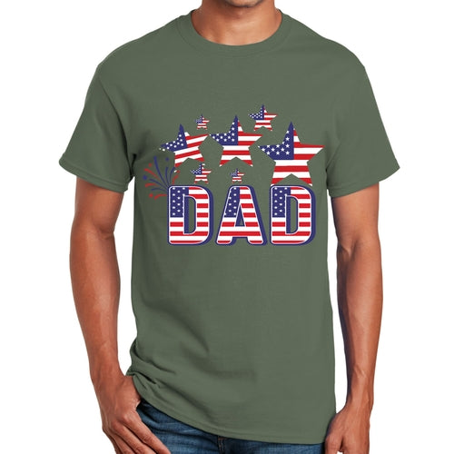 Mens Graphic T-Shirt Dad Independence Day 4th of July Celebration