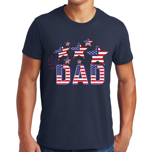 Mens Graphic T-Shirt Dad Independence Day 4th of July Celebration