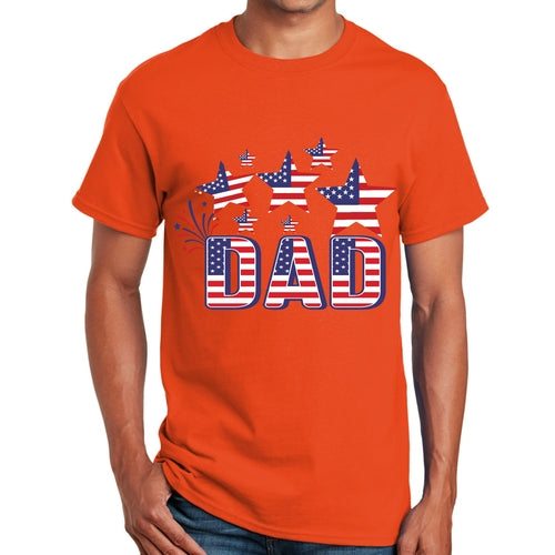 Mens Graphic T-Shirt Dad Independence Day 4th of July Celebration