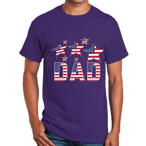 Mens Graphic T-Shirt Dad Independence Day 4th of July Celebration