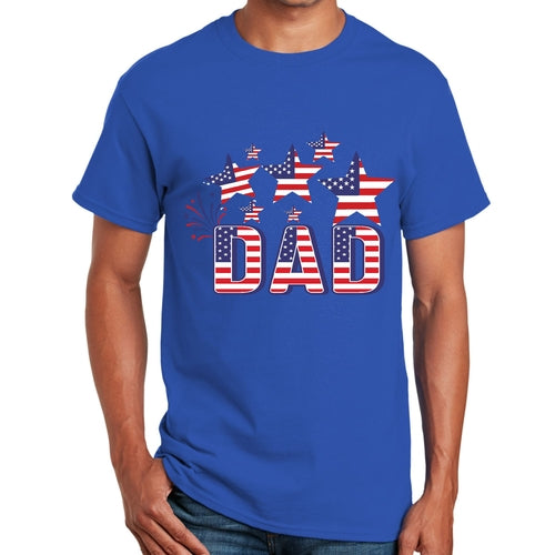 Mens Graphic T-Shirt Dad Independence Day 4th of July Celebration