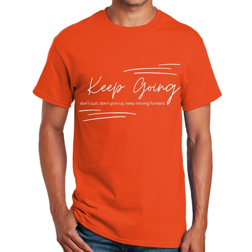 Mens Graphic T-shirt Keep Going Don't Give Up - Inspirational