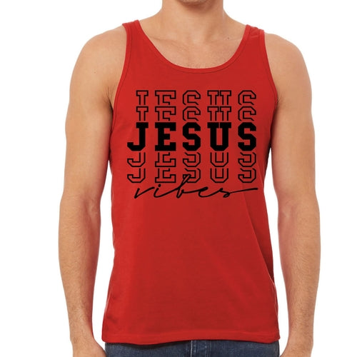 Mens Fitness Tank Top Graphic T-shirt Jesus Vibes