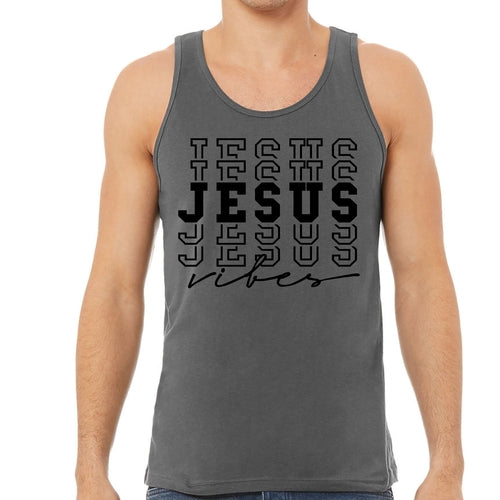 Mens Fitness Tank Top Graphic T-shirt Jesus Vibes