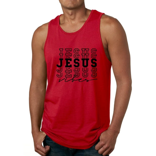 Mens Fitness Tank Top Graphic T-shirt Jesus Vibes