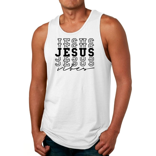 Mens Fitness Tank Top Graphic T-shirt Jesus Vibes