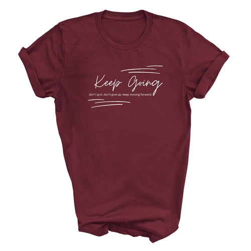 Mens Graphic T-shirt Keep Going Don't Give Up - Inspirational