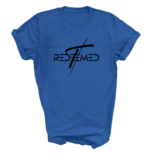 Mens Graphic T-shirt Redeemed Cross Black Illustration