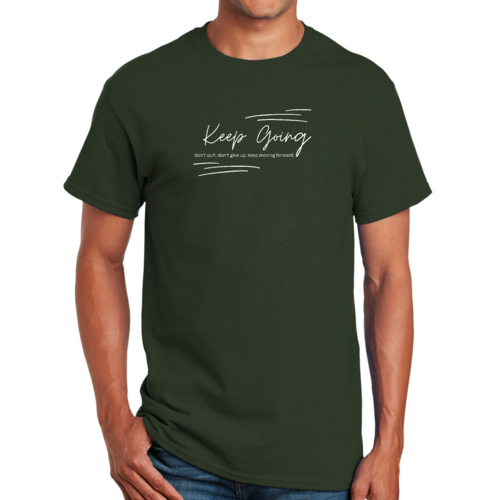 Mens Graphic T-shirt Keep Going Don't Give Up - Inspirational
