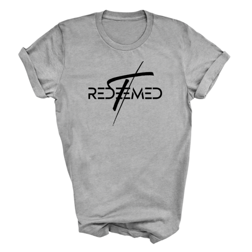 Mens Graphic T-shirt Redeemed Cross Black Illustration