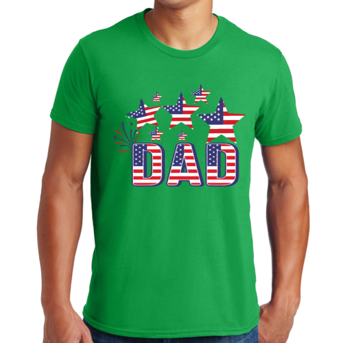 Mens Graphic T-Shirt Dad Independence Day 4th of July Celebration