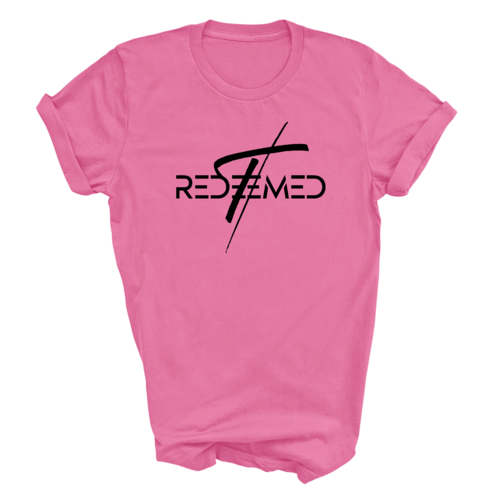 Mens Graphic T-shirt Redeemed Cross Black Illustration