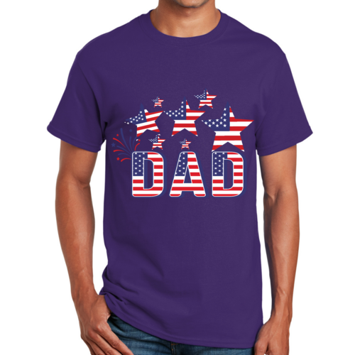 Mens Graphic T-Shirt Dad Independence Day 4th of July Celebration