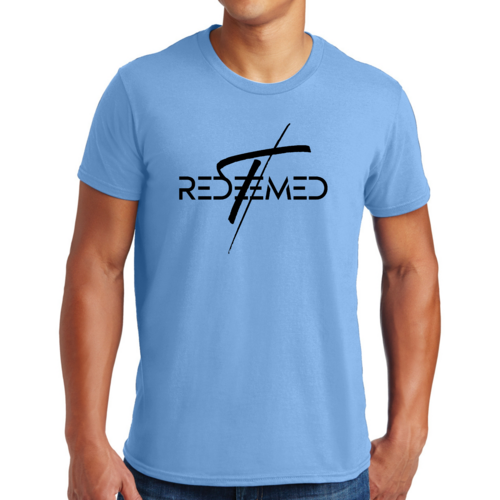 Mens Graphic T-shirt Redeemed Cross Black Illustration