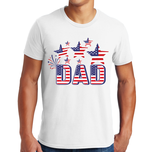 Mens Graphic T-Shirt Dad Independence Day 4th of July Celebration