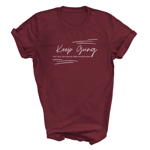 Mens Graphic T-shirt Keep Going Don't Give Up - Inspirational