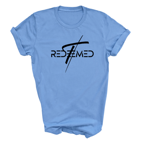 Mens Graphic T-shirt Redeemed Cross Black Illustration